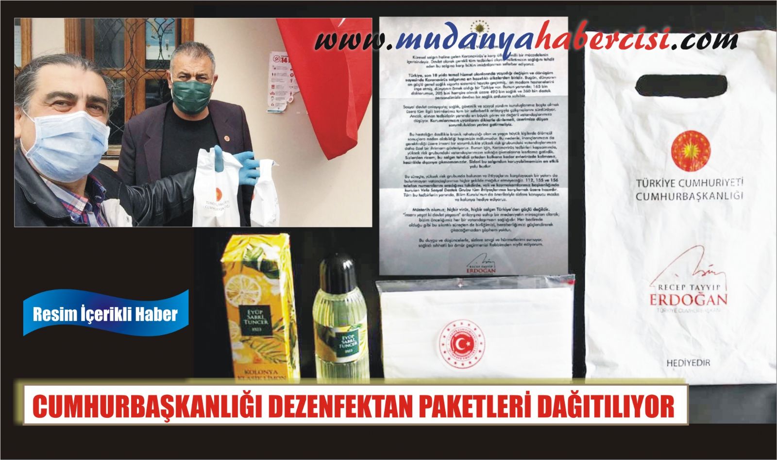 CUMHURBAKANLII DEZENFEKTAN PAKETLER DAITILIYOR
